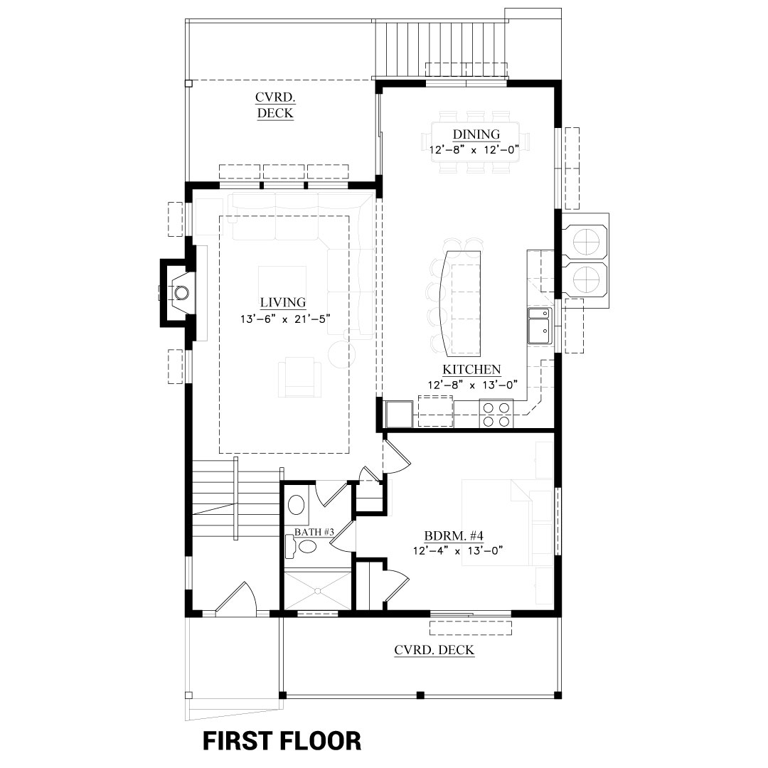 9th Ave Ortley Beach NJ Floor Plan - First Floor