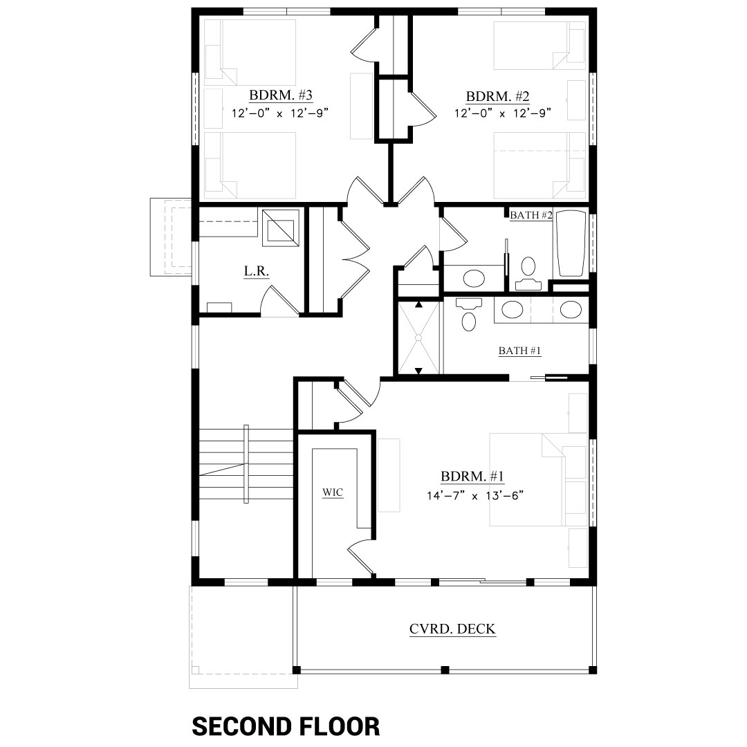 9th Ave Ortley Beach NJ Floor Plan - Second Floor